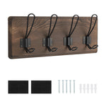 Coat Rack with 4-Hooks (Set of 2)