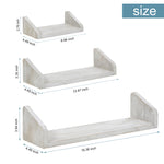 Set of 3 Real Wood Wall Shelves