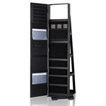 360 Spinning Lockable Jewelry Armoire with Free-Standing Mirror