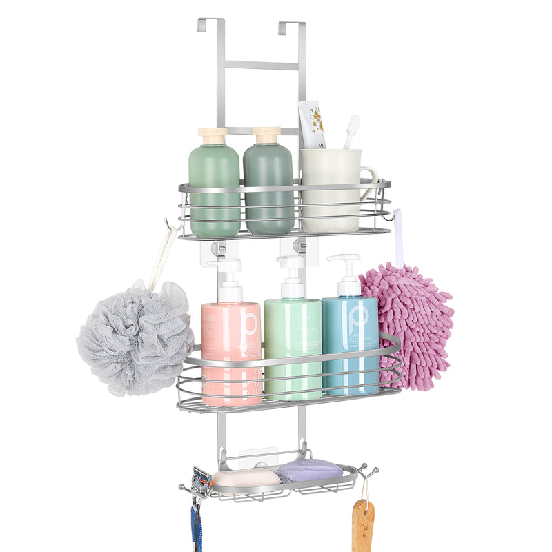 Over the Door Shower Caddy with Hook & Soap Box