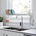 Over Sink Dish Drying Rack with Chopstick Holder