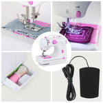 Portable Sewing Machine with 12 Built-in Stitch Patterns