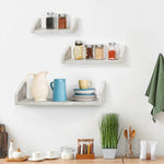 Set of 3 Real Wood Wall Shelves