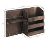 Mail Sorter Organizer with 3 Key Hooks