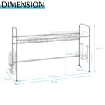 Over Sink Dish Drying Rack with Chopstick Holder