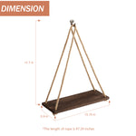 Wood Hanging Swing Rope Shelves