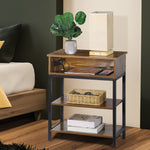 Nightstand with Open Drawer