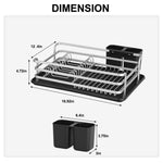 Aluminum Dish Drying Rack with Utensil Holder