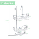 Over the Door Aluminum Shower Caddy, Silver