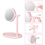 Makeup Mirror with Cosmetic Organizer Tray