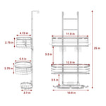 Over the Door Shower Caddy with Hook & Soap Box