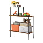 Industrial Console Table with Shelves