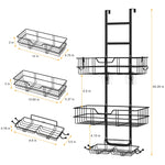 Over the Door Shower Caddy with Suction Cup, Hook & Soap Box