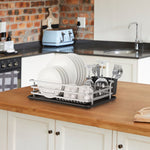 Aluminum Dish Drying Rack with Utensil Holder