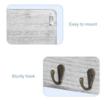 Mail & Key Holder with 6 Hooks