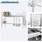 Over Sink Dish Drying Rack with Chopstick Holder