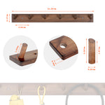 Wooden Coat Rack with Hooks