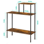 Industrial Console Table with Shelves