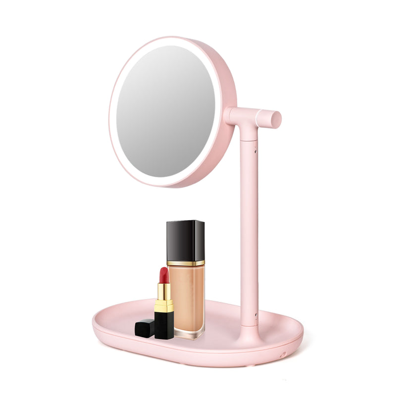 Makeup Mirror with Cosmetic Organizer Tray