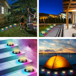 4 Pack Solar Disk Lights