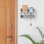 Mail and Key Holder with 5 Key Hooks