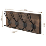 Coat Rack with 4-Hooks (Set of 2)