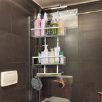 Over the Door Aluminum Shower Caddy, Silver