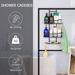 Over the  Door Shower Caddy, Black