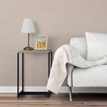 End Table with Shelf, Gray