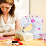 Portable Sewing Machine with 12 Built-in Stitch Patterns