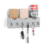 Mail Sorter with Storage & 6 Key Hooks