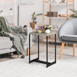 End Table with Shelf, Gray