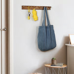 Wooden Coat Rack with Hooks