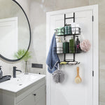 Over the Door Shower Caddy with Suction Cup, Hook & Soap Box