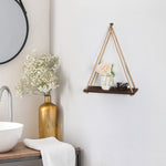 Wood Hanging Swing Rope Shelves