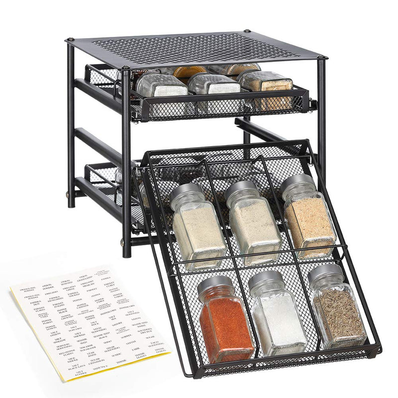 18-Bottle Spice Drawer Organizer