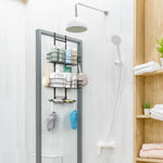 Over the Door Shower Caddy with Suction Cup, Hook & Soap Box