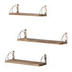 Wall-Mounted Rack, 3-Piece Set Of Floating Shelf for Wall, Bedroom, Living Room or Kitchen