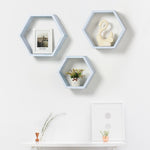 Set of 3 Hexagonal Floating Shelves