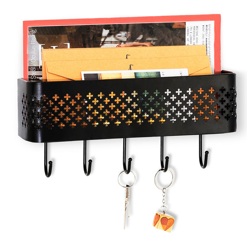 Mail Sorter with 5 Hooks - Metal