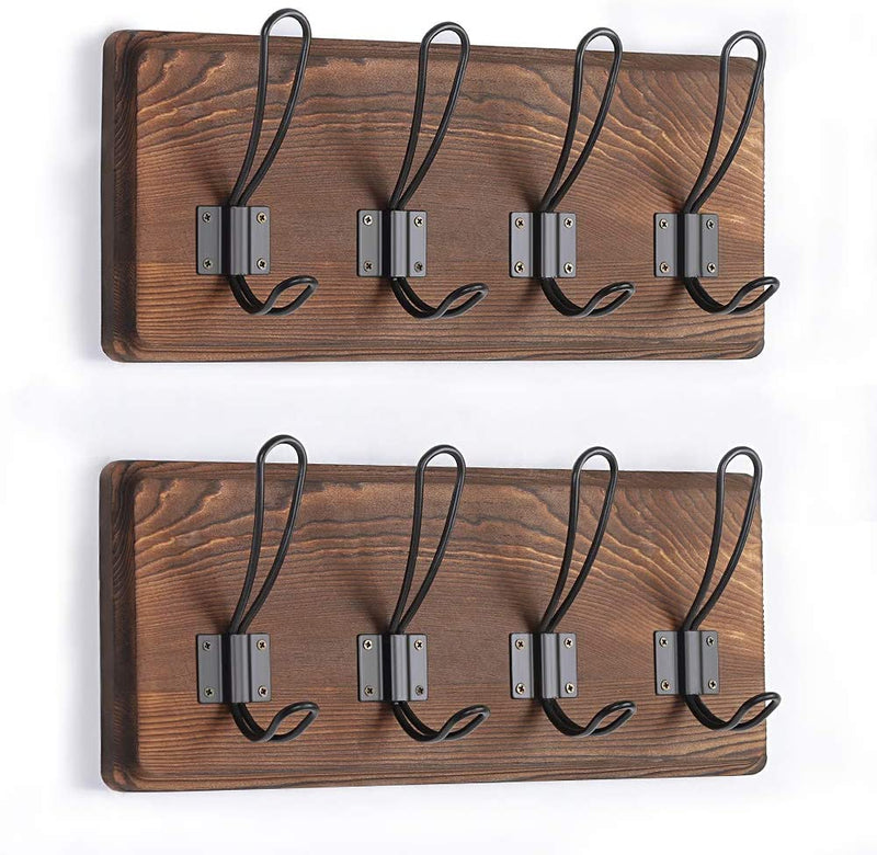 Coat Rack with 4-Hooks (Set of 2)