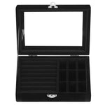 Velvet Clear Lid 9 Grid Jewelry Box