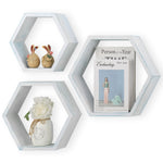 Set of 3 Hexagonal Floating Shelves