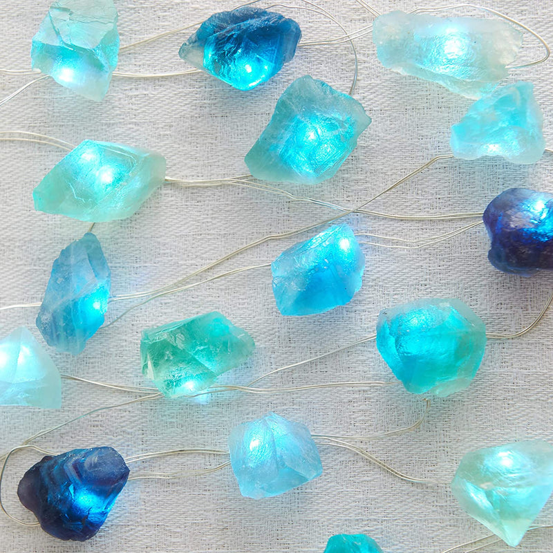 Natural Fluorite Crystal String Lights