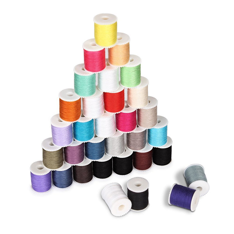 66-Piece, 27-Color Rainbow Sewing Thread Kit